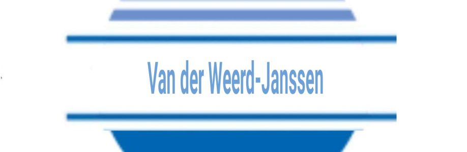 Van der Weerd-Janssen Cover Image