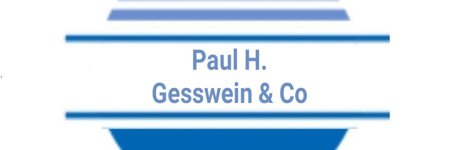 Paul H. Gesswein & Co Cover Image