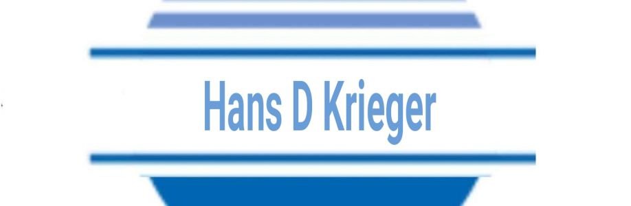 Hans Krieger Cover Image