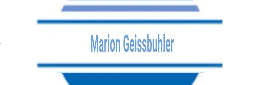 Marion Geissbuhler Cover Image