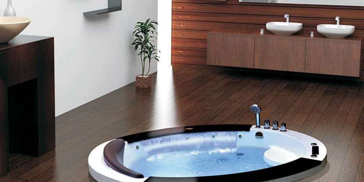 Unique Bathing Experience Corner Placing Whirlpool Tub